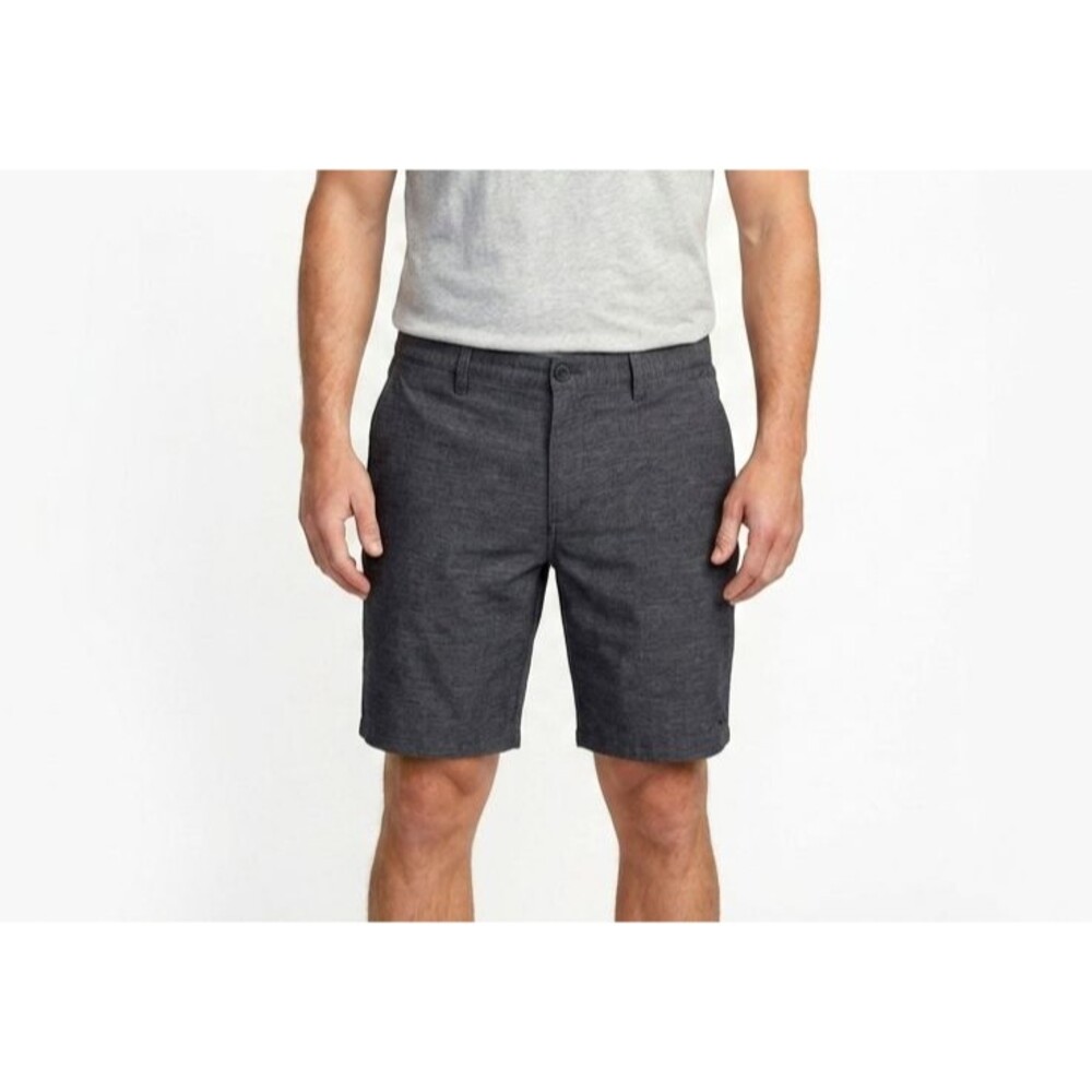 RVCA Back In Hybrid Walkshorts Mens 38 Charcoal Grey Heathered Stretch 19" Board